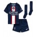 Fotbalové Dres Paris Saint-Germain Marco Verratti #6 Dětské Domácí 2022-23 Krátký Rukáv (+ trenýrky)